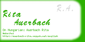 rita auerbach business card